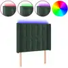 Image de vidaXL Tête de lit LED vert foncé 83x16x118/128 cm velours