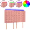 Image de vidaXL Tête de lit LED rose 147x16x118/128 cm velours
