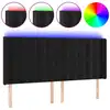 Image de vidaXL Tête de lit LED noir 183x16x118/128 cm velours