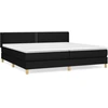 Image de vidaXL Lit boxspring avec matelas noir 200x200 cm tissu