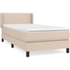 Image de vidaXL Lit Boxspring avec matelas Cappuccino-Brun 90x200cm simili-cuir