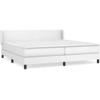Image de vidaXL Lit boxspring avec matelas blanc 200x200 cm similicuir