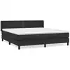 Image de vidaXL Lit boxspring avec matelas noir 180x200 cm similicuir