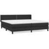 Image de vidaXL Lit boxspring avec matelas noir 200x200 cm similicuir