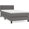 Image de vidaXL Lit boxspring avec matelas Gris 80x200 cm similicuir