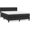 Image de vidaXL Lit boxspring avec matelas noir 140x200 cm similicuir