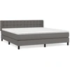 Image de vidaXL Lit boxspring avec matelas Gris 180x200 cm similicuir