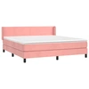Image de vidaXL Lit boxspring avec matelas rose 180x200 cm velours