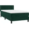 Image de vidaXL Lit boxspring avec matelas vert foncé 80x200 cm velours