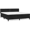 Image de vidaXL Lit boxspring avec matelas noir 180x200 cm velours