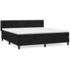 Image de vidaXL Lit boxspring avec matelas noir 160x200 cm velours