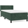 Image de vidaXL Lit boxspring avec matelas vert foncé 80x200 cm velours
