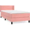 Image de vidaXL Lit boxspring avec matelas rose 80x200 cm velours