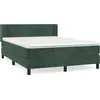 Image de vidaXL Lit boxspring avec matelas vert foncé 140x190 cm velours