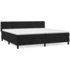 Image de vidaXL Lit boxspring avec matelas noir 200x200 cm velours