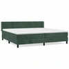 Image de vidaXL Lit boxspring avec matelas vert foncé 200x200 cm velours