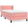 Image de vidaXL Lit boxspring avec matelas rose 80x200 cm velours