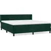Image de vidaXL Lit boxspring avec matelas vert foncé 180x200 cm velours