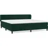 Image de vidaXL Lit boxspring avec matelas vert foncé 200x200 cm velours