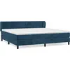 Image de vidaXL Lit boxspring avec matelas bleu foncé 200x200 cm velours