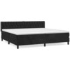 Image de vidaXL Lit boxspring avec matelas noir 200x200 cm velours
