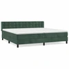 Image de vidaXL Lit boxspring avec matelas vert foncé 200x200 cm velours