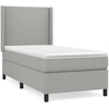 Image de vidaXL Lit boxspring avec matelas gris clair 80x200 cm Tissu