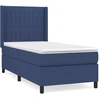 Image de vidaXL Lit boxspring avec matelas bleu 80x200 cm Tissu