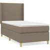 Image de vidaXL Lit Boxspring avec matelas Taupe 80x200 cm Tissu