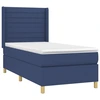 Image de vidaXL Lit boxspring avec matelas bleu 80x200 cm Tissu