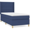 Image de vidaXL Lit boxspring avec matelas bleu 100x200 cm Tissu