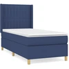 Image de vidaXL Lit boxspring avec matelas bleu 90x200 cm Tissu