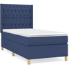 Image de vidaXL Lit boxspring avec matelas bleu 90x190 cm Tissu