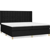 Image de vidaXL Lit boxspring avec matelas noir 200x200 cm tissu