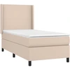 Image de vidaXL Lit Boxspring avec matelas Cappuccino-Brun 90x190cm simili-cuir