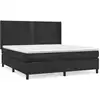 Image de vidaXL Lit boxspring avec matelas noir 180x200 cm similicuir