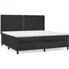 Image de vidaXL Lit boxspring avec matelas noir 200x200 cm similicuir