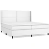 Image de vidaXL Lit boxspring avec matelas blanc 200x200 cm similicuir