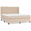 Image de vidaXL Sommier tapissier matelas cappuccino-marron 160x200 cm simili cuir