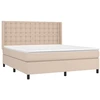 Image de vidaXL Lit boxspring matelas cappuccino brun 180x200 cm similicuir