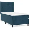 Image de vidaXL Lit boxspring avec matelas bleu foncé 80x200 cm velours