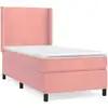 Image de vidaXL Lit boxspring avec matelas rose 80x200 cm velours