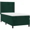 Image de vidaXL Lit boxspring avec matelas vert foncé 90x200 cm velours