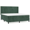 Image de vidaXL Lit boxspring avec matelas vert foncé 180x200 cm velours