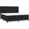 Image de vidaXL Lit boxspring avec matelas noir 200x200 cm velours