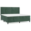 Image de vidaXL Lit boxspring avec matelas vert foncé 200x200 cm velours