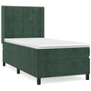 Image de vidaXL Lit boxspring avec matelas vert foncé 90x190 cm velours