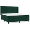 Image de vidaXL Lit boxspring avec matelas vert foncé 180x200 cm velours