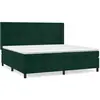 Image de vidaXL Lit boxspring avec matelas vert foncé 200x200 cm velours