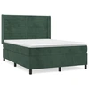 Image de vidaXL Lit boxspring avec matelas vert foncé 140x190 cm velours